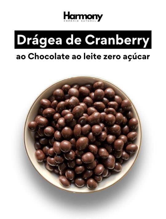 Drágea de Cranberry ao Chocolate ao Leite (Zero Açúcar)