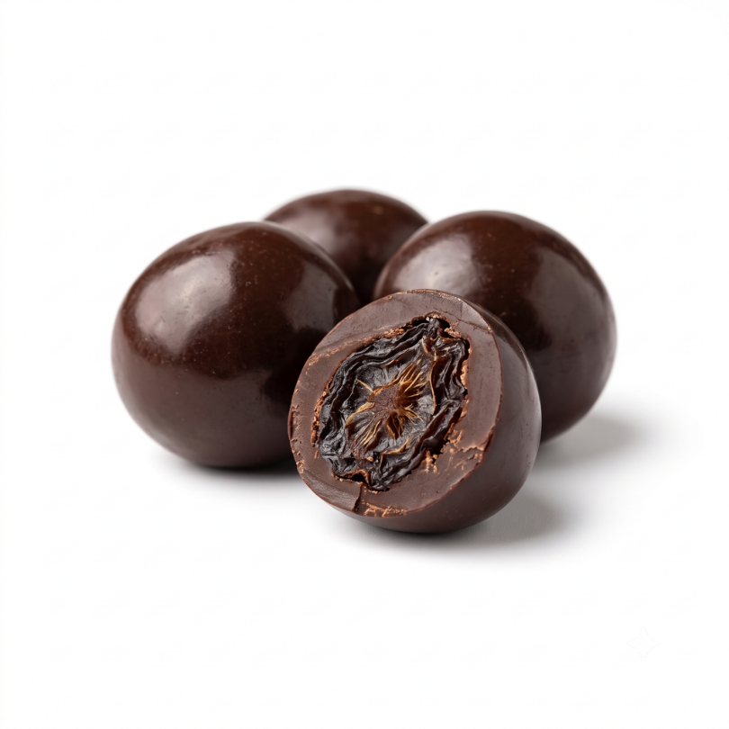 Drágea de Uva Passa ao chocolate 70% Cacau (zero açúcar, vegano)