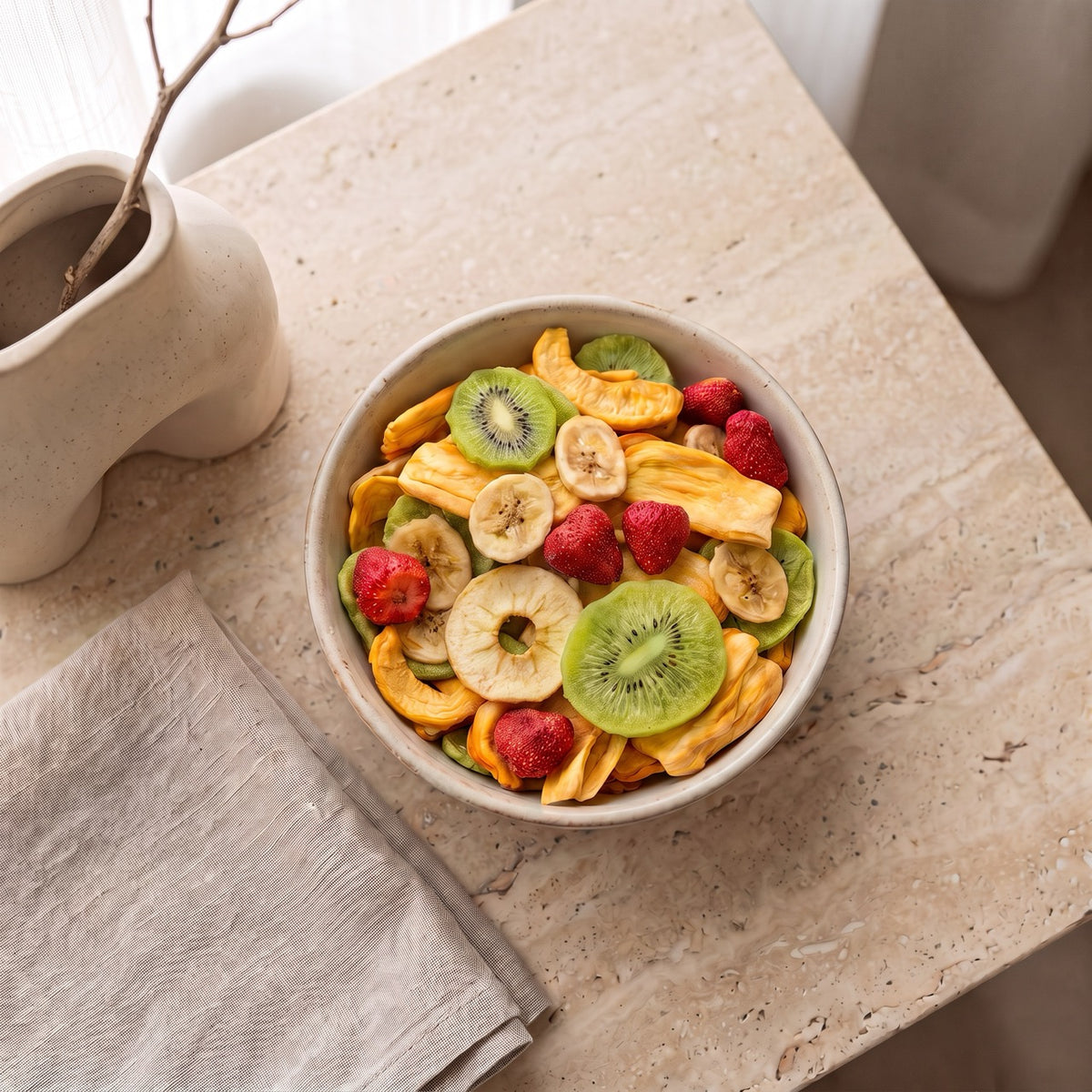 Mix de Frutas Tropicais Chips Liofilizadas (Freeze Dried)