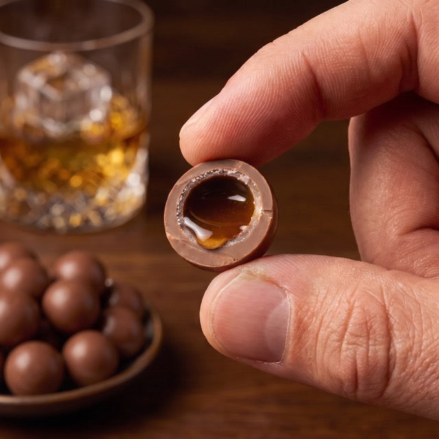 Drágea de Licor de Whisky ao chocolate ao leite