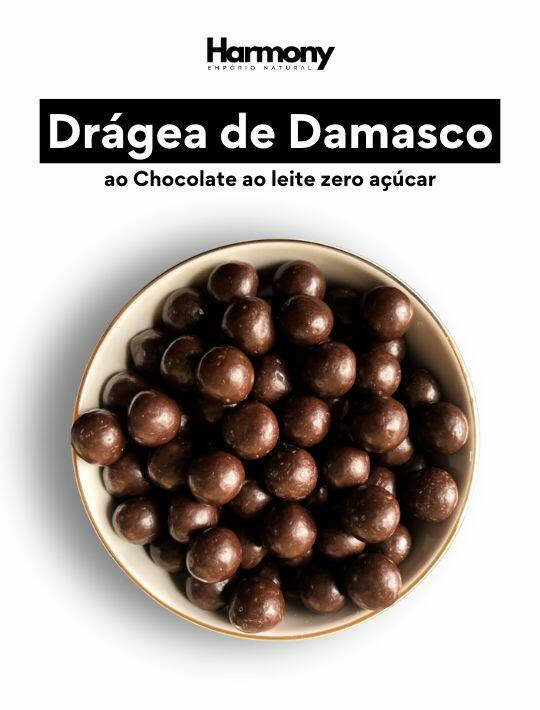 Drágea de Damasco ao Chocolate ao Leite (Zero Açúcar)