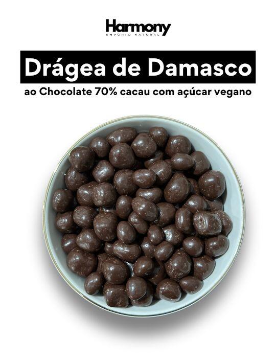 Drágea de Damasco ao Chocolate 70% Cacau (vegano)