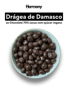 Drágea de Damasco ao Chocolate 70% Cacau (vegano)