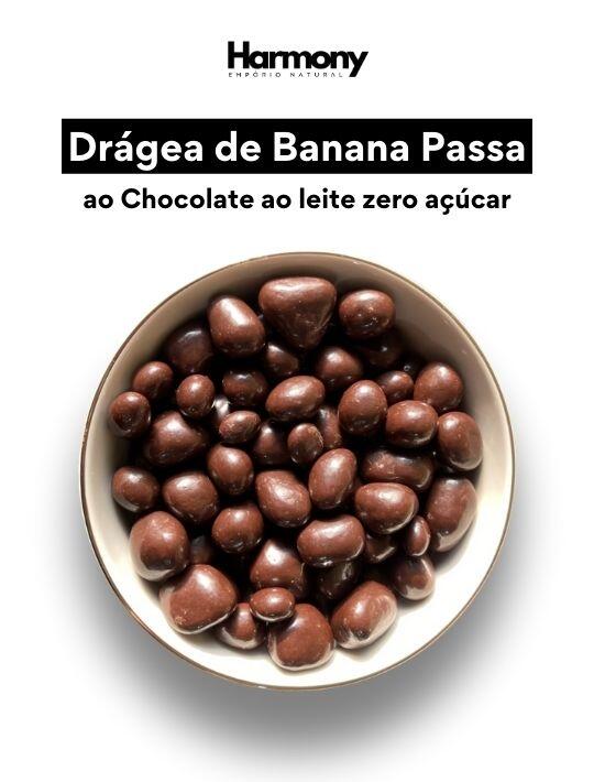 Drágea de Banana Passa ao Chocolate ao Leite (Zero Açúcar)