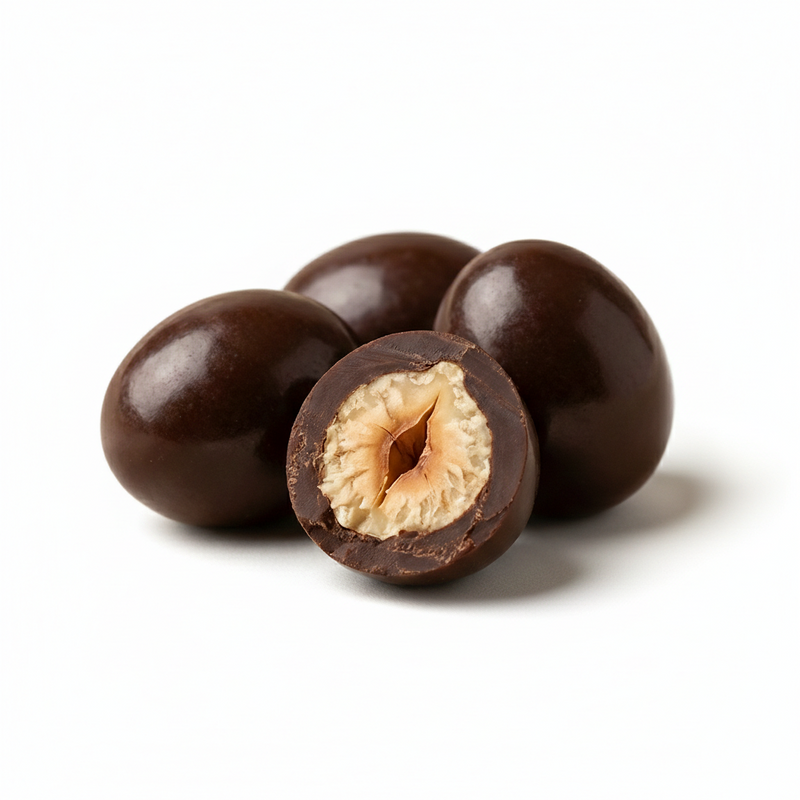 Drágea de Avelã ao chocolate 70% cacau (Vegano)