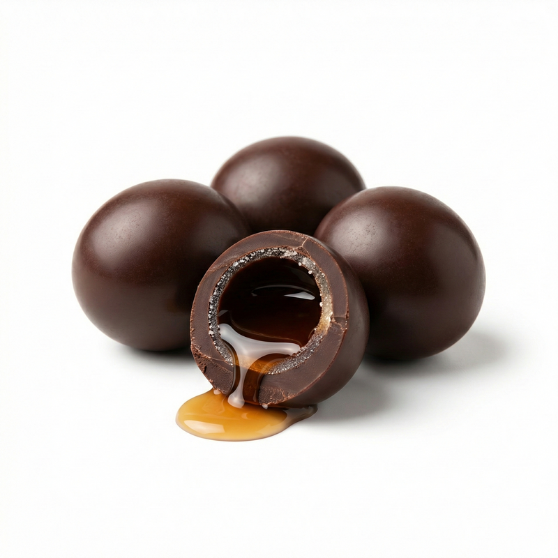 Drágea de Amarula ao chocolate 70% cacau (vegano)