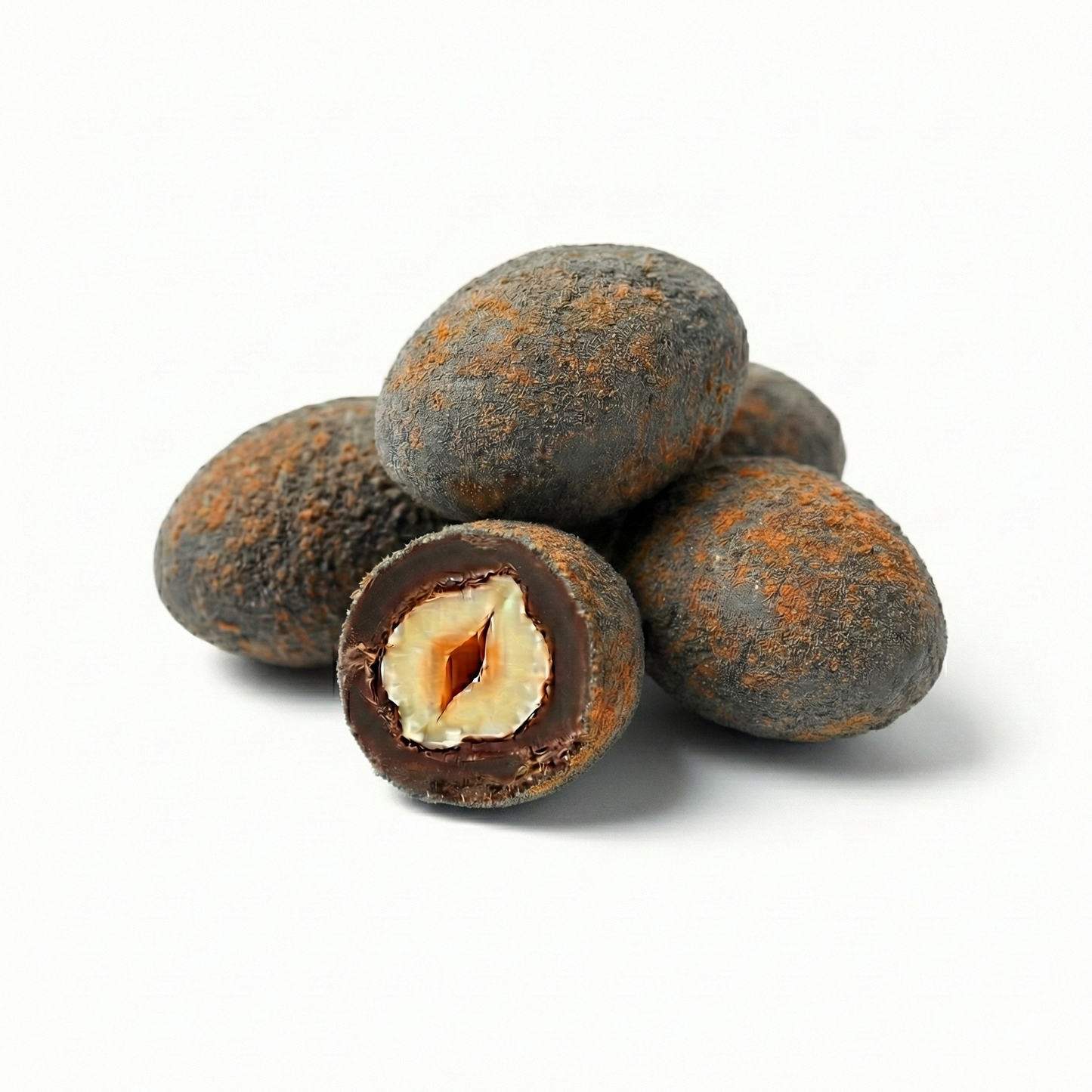 Drágea de Laranja e Flor de Sal com Amêndoa ao Chocolate 70% (Vegano, Zero Açúcar)