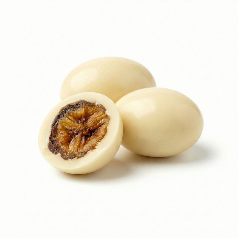 Drágea de Banana Passa ao Chocolate Branco (Zero Açúcar)
