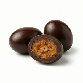 Drágea de Banana Passa ao chocolate 70% cacau (vegano)