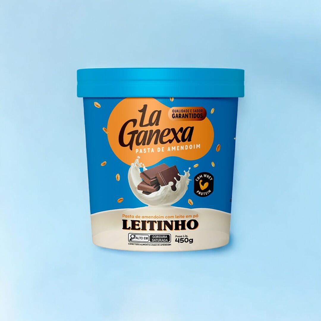 Pasta de Amendoim Sabor Leitinho com Whey Protein La Ganexa 450g