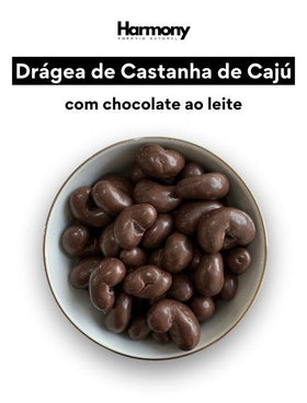 Drágea de Castanha de Caju ao Chocolate ao Leite (Zero Açúcar)