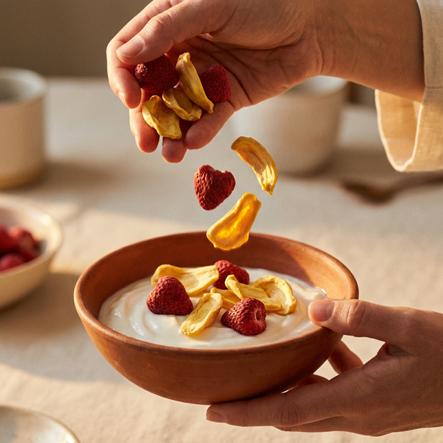 Jaca e Morango Chips Liofilizado (Freeze Dried)