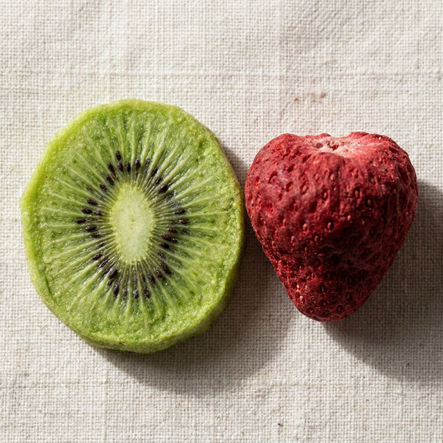 Kiwi e Morango Chips Liofilizado (Freeze Dried)
