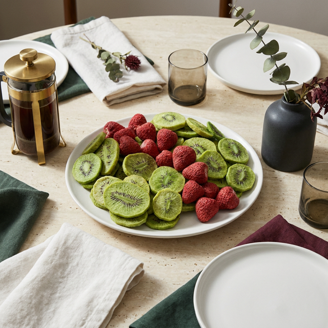 Kiwi e Morango Chips Liofilizado (Freeze Dried)