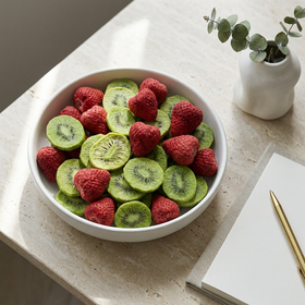 Kiwi e Morango Chips Liofilizado (Freeze Dried)