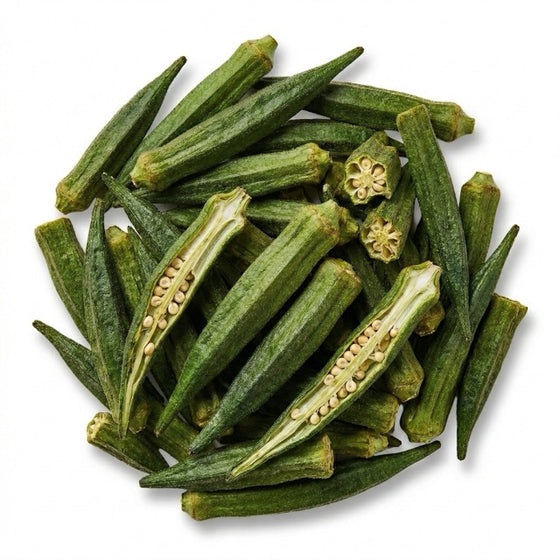 Chips de Quiabo Desidratado (Freeze Dried) - 100g